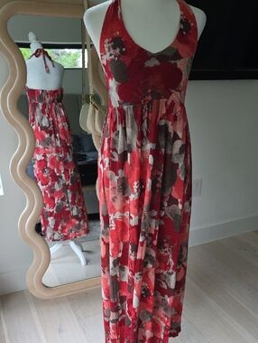 Tommy Bahama Red Floral Maxi Dress